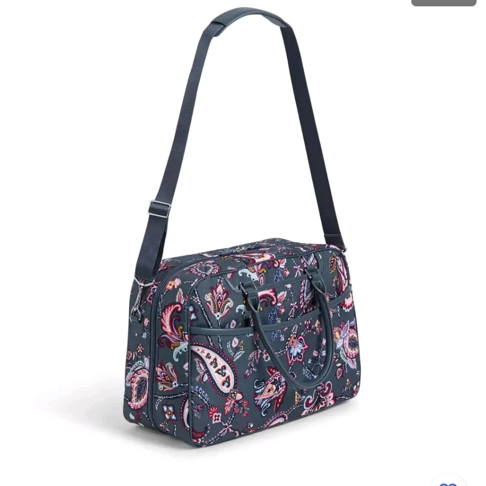 Vera Bradley Felicity Paisley Lay Flat Weekender Travel Bag - Picture 3 of 5